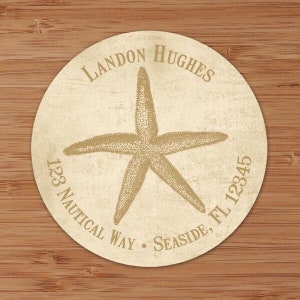 Seaside Collection (Starfish) Custom Address Labels or Stickers