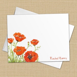 Red Poppies Custom Address Labels or Stickers image 3