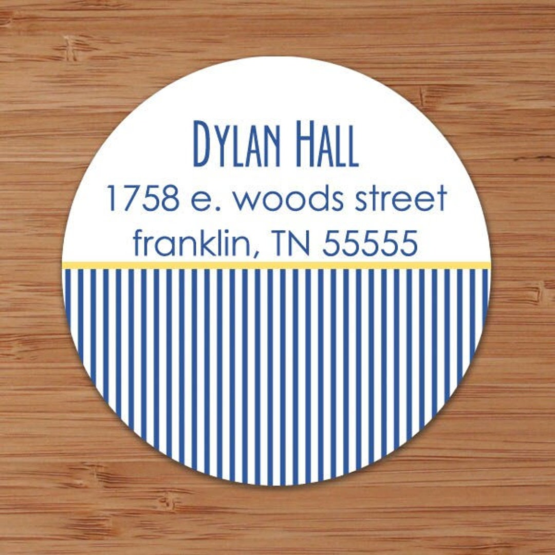 Classic Pinstripes Custom Address Labels or Stickers Etsy