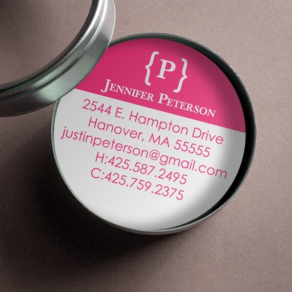 Modern Monogram 50 CUSTOM Round Calling Cards/ Business | Etsy