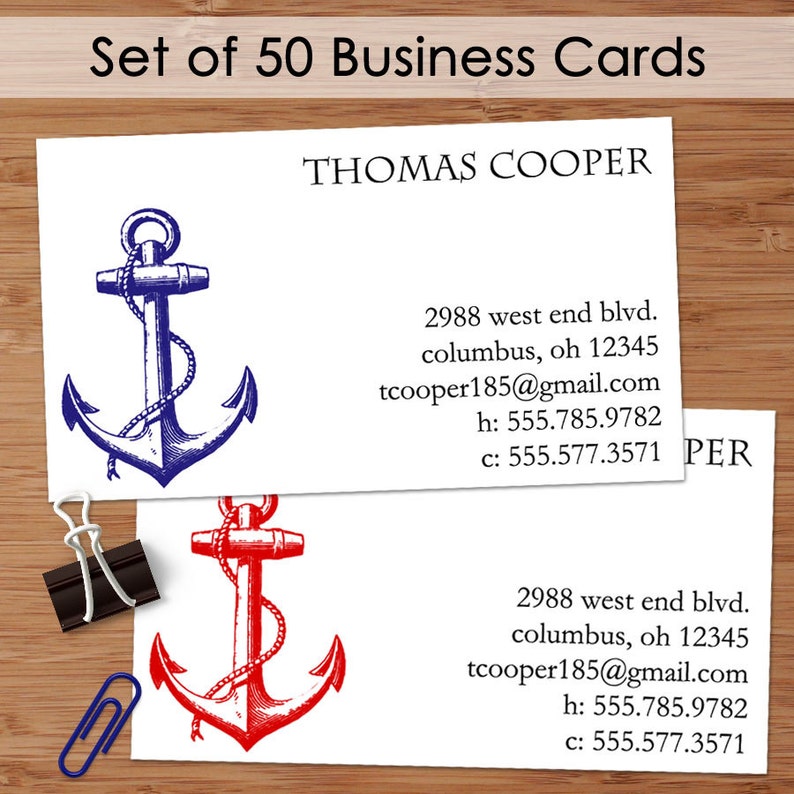 Nautical Anchor Custom Address Labels or Stickers image 4