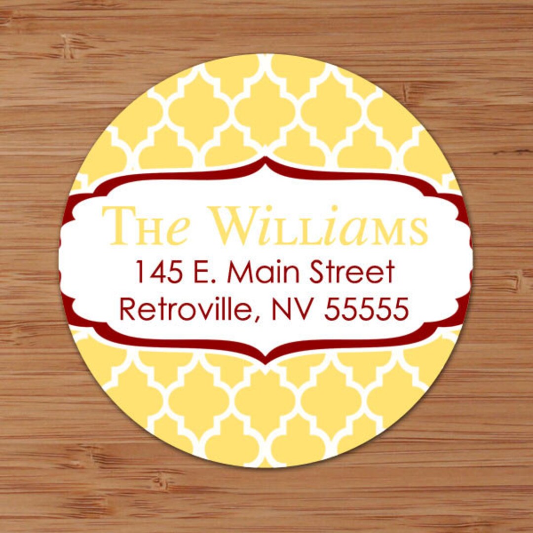 Fresh Quatrefoil CUSTOM Address Labels or Stickers Etsy