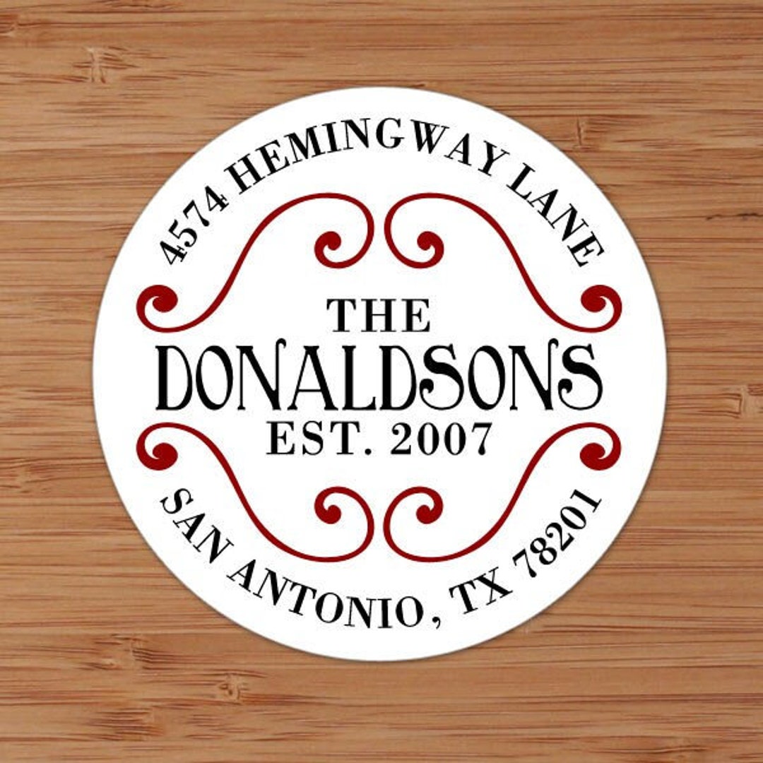 Open Swirls - Custom Address Labels or Stickers - Etsy