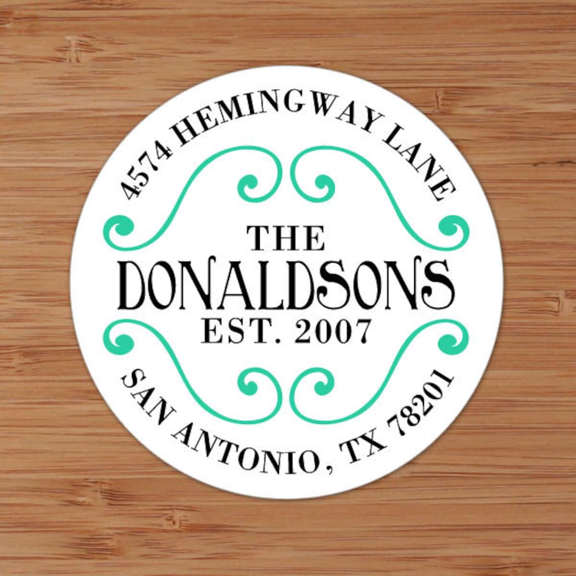 Open Swirls Custom Address Labels or Stickers | Etsy