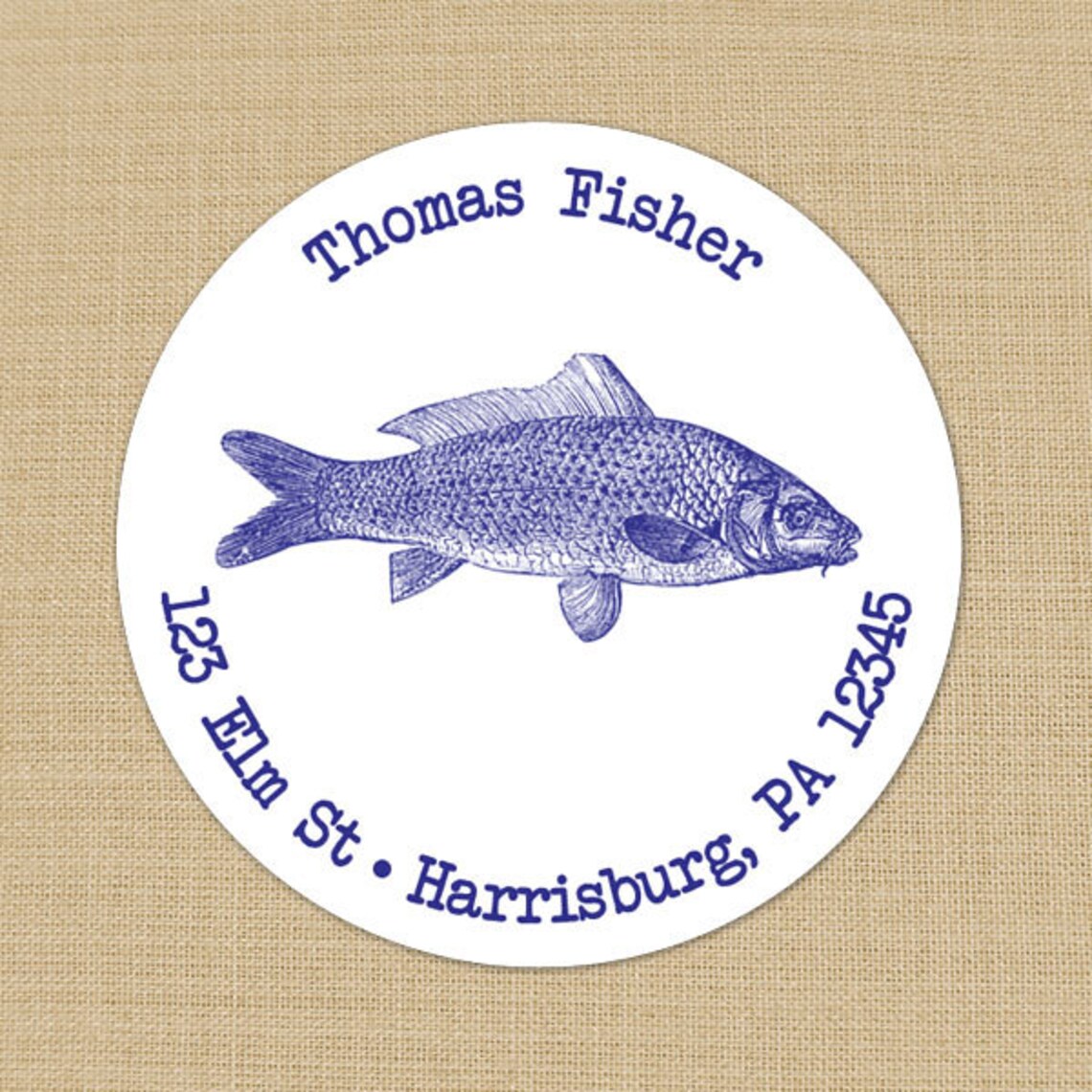 Vintage Cod Fish Set of 8 CUSTOM Personalized Flat Note | Etsy