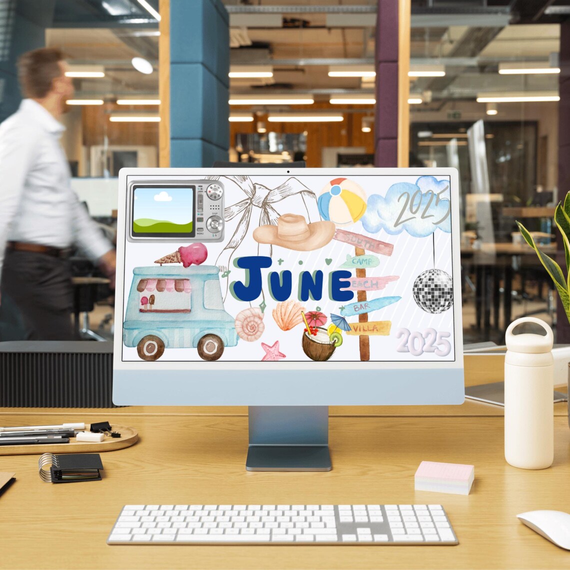 2025 Desktop Screensaver Template | Digital Download (for Canva Pro ...