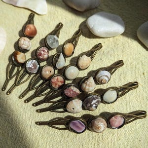 Seashell Hair Pins | Natural Shell & Stone Bobby Pins | Coastal Boho Hair Accessories from Costa del Sol