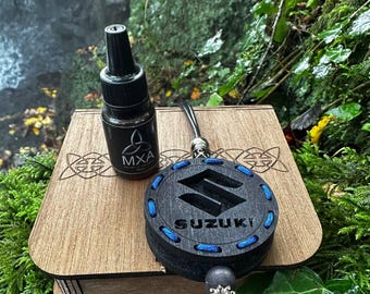 Suzuki Wooden Car Air Freshener | Refillable Wood Diffuser | Gift for Driver | Handmade Car Accessory
