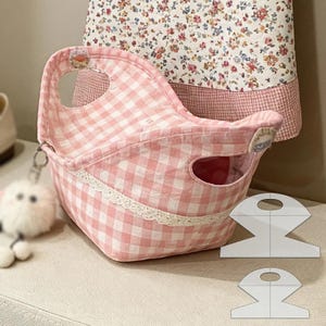 Storage Basket Template, Plastic Stencil, for DIY Sewing Pattern, Handmade Organizer, Crafting Ruler