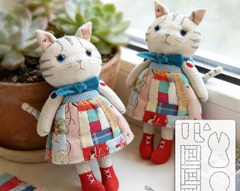 Cabin Skirt Cat Template, Sturdy Plastic Mold, for DIY Craft Sewing Pattern , Animal Making, Kids Toy Gift,  Quilting Supplies