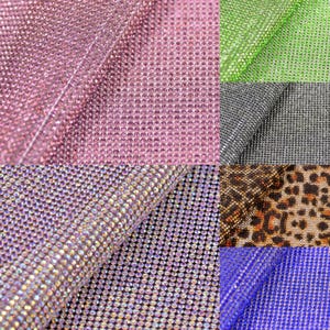 Rhinestones Mesh Fabric, Hot Fix, Self-adhesive Sheet, Shiny Glass, for DIY Crafts, Wedding Dresses, Costumes, Shoes, Bags, Garment Applique