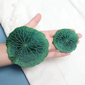 Lotus Leaf Embroidery Patch,  Iron-On Applique, for DIY Fashion, Repair Clothes, Dress, Bags and Customization