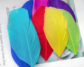 Natural Goose Feathers, 20-500pcs, Smooth Goose Plumage for DIY Crafts, Costume Design, Dressmaking, Sewing Accessories, Party Decorations
