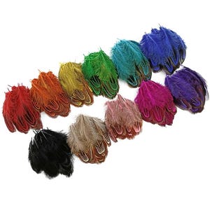 Plumas de faisán naturales, 20 unidades, plumaje suelto y esponjoso teñido, para accesorios de joyería y manualidades, adornos para sombreros y decoración de fiestas.