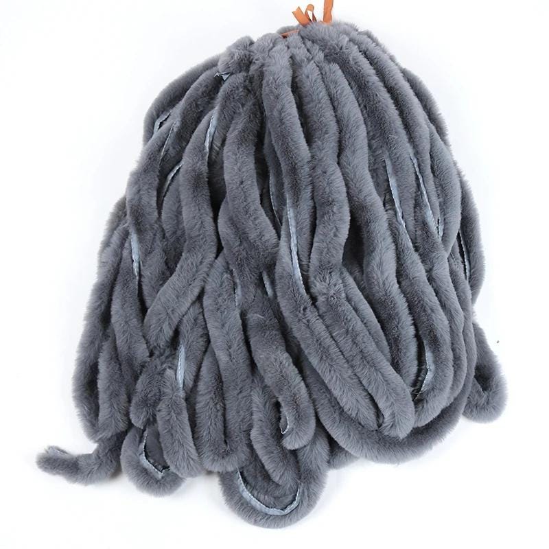 Ruban Fausse Fourrure Marron - 7x100 Cm - Pour Décorations Noël, Halloween Et DIY