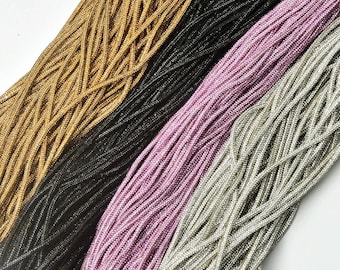 Glass Rhinestone Cord, 5 Yards, 4mm, Strong Rope for DIY Craft Project, Dance Costume, Wedding Dress, Shoes Drawstring, Trimming Accessories