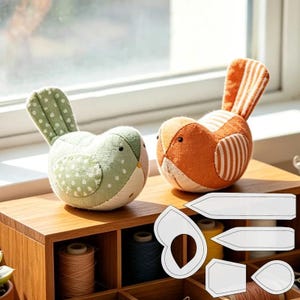 Fågelsömnadsmall, 5 st, återanvändbar plastform, för DIY-pyssel, djurtillverkning, guide till hängande hängen