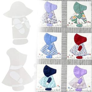 Acrylic Sunbonnet Sue Quilt Stencil Set,  for Patchwork, Embroidery, DIY Crafting, Blanket Making, Sewing Supplies