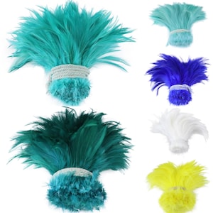 Natural Rooster Feather, 100pcs, 4-6inches, Dyed Loose Chicken Plumes Perfect for DIY Crafting, Decorative Custom Design, Floral Arrangement