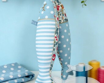 Fish Shape Quilting Template, 4pcs, Durable Acrylic Stencil, DIY Sewing, Patchwork Tool Fabric Cutting, Pendant Animal Shaping