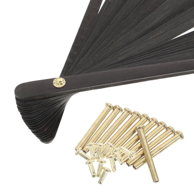 Folding Hand Fan Metal Rivets, 10 Sets, Durable Stainless Steel, for Making, Repairing, Replacement Accessories, Tribal Dance Fasteners Fan