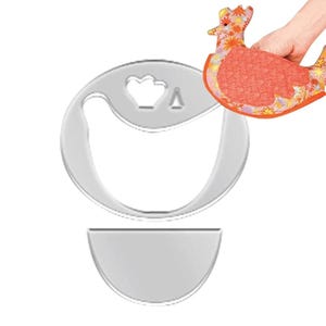 Chicken Pot Holder Template, 1 Set, Animal Pattern, for Handmade Cooking Gloves, Fabric Tracing Supplies