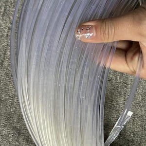 May include: A close-up of a bundle of clear, flexible tubing, likely for crafting or industrial purposes. The tubes are tightly packed, with a translucent appearance. The image focuses on the texture and form of the material.