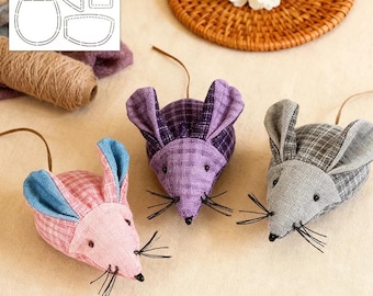 Mouse Template, Transparent Pattern, for Craft Projects, Fabric Animal Rat Making, Customized Toy Gift, Kids Fun Stencil