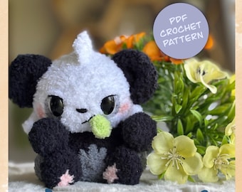 Angry Little Panda - Amigurumi Digital Crochet Pattern - PDF - English