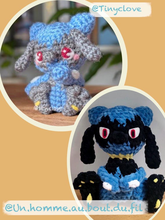 小さな仮面のオオカミ - デジタル編みぐるみパターン - PDF - 英語