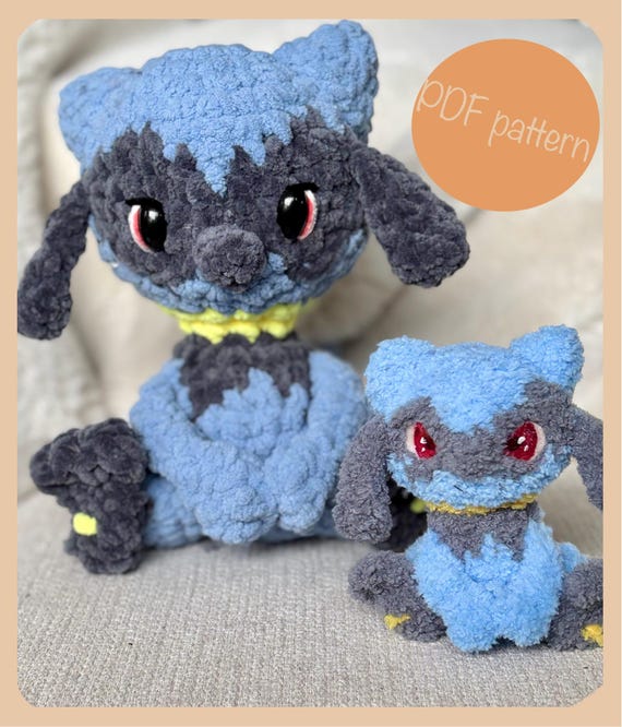 小さな仮面のオオカミ - デジタル編みぐるみパターン - PDF - 英語