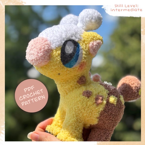 Jirafa Doble Pequeña - Patrón de Amigurumi Digital de Crochet - PDF - Inglés