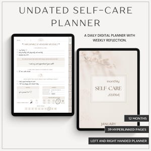 Digital Self-Care Journal, iPad & Android Planner, GoodNotes Planner, Digital Calendar, Daily, Monthly Journal, iPad Planner, Landscape
