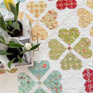 Woven Hearts Quilt Pattern PDF The Pattern Basket image 1