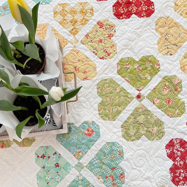 Woven Hearts Quilt Pattern PDF The Pattern Basket