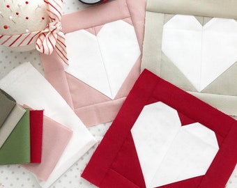 Simple Hearts Quilt Pattern | Paper Hearts Quilt Pattern PDF | The Pattern Basket - Margot Languedoc Designs