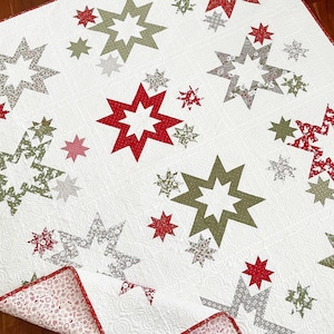 Winter Stars Quilt Pattern | Merry and Bright PDF | The Pattern Basket | Margot Languedoc Designs