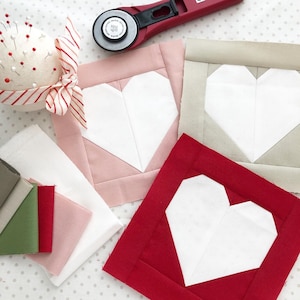 Simple Hearts Quilt Pattern | Paper Hearts Quilt Pattern PDF | The Pattern Basket - Margot Languedoc Designs