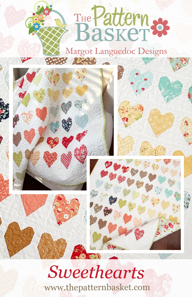 Sweethearts Heart Quilt Pattern PDF The Pattern Basket image 6