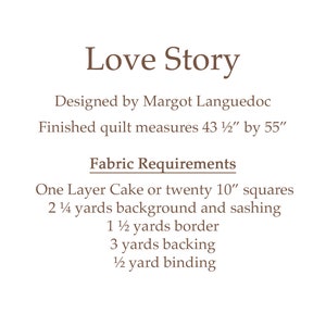 Love Story Heart Quilt Pattern PDF The Pattern Basket image 5
