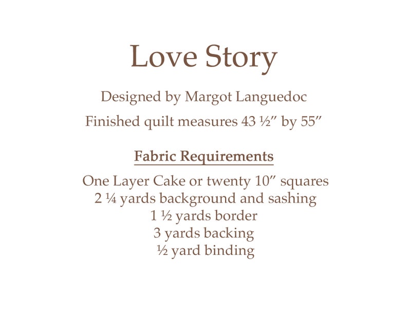 Love Story Heart Quilt Pattern PDF The Pattern Basket image 5