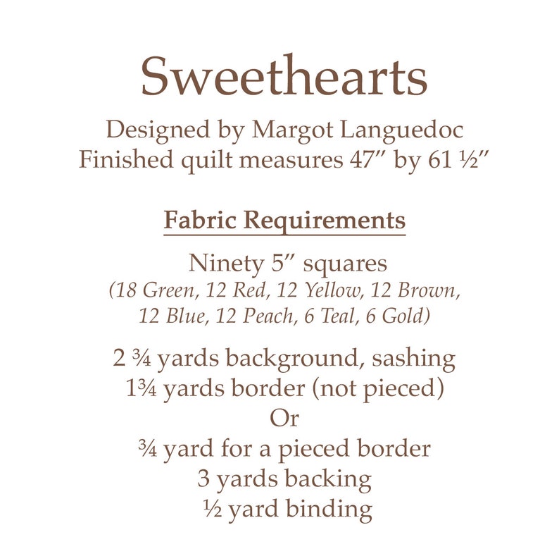 Sweethearts Heart Quilt Pattern PDF The Pattern Basket image 5