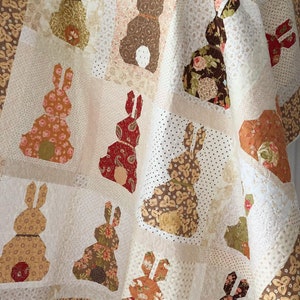 Bunny Rabbit Quilt Pattern Country Bunnies Quilt Pattern PDF The Pattern Basket Margot Languedoc Designs image 7