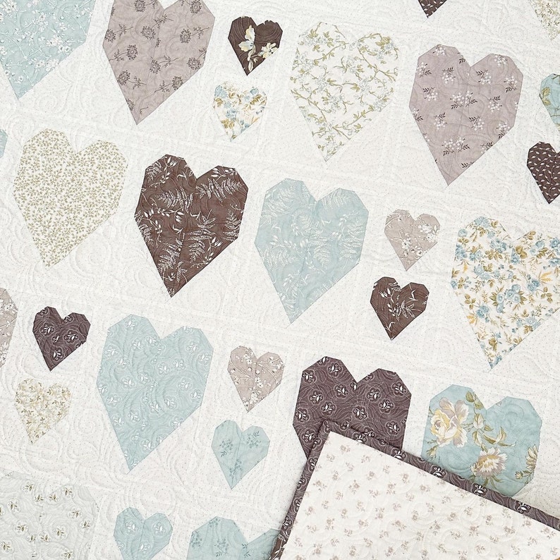 Love Story Heart Quilt Pattern PDF The Pattern Basket image 3