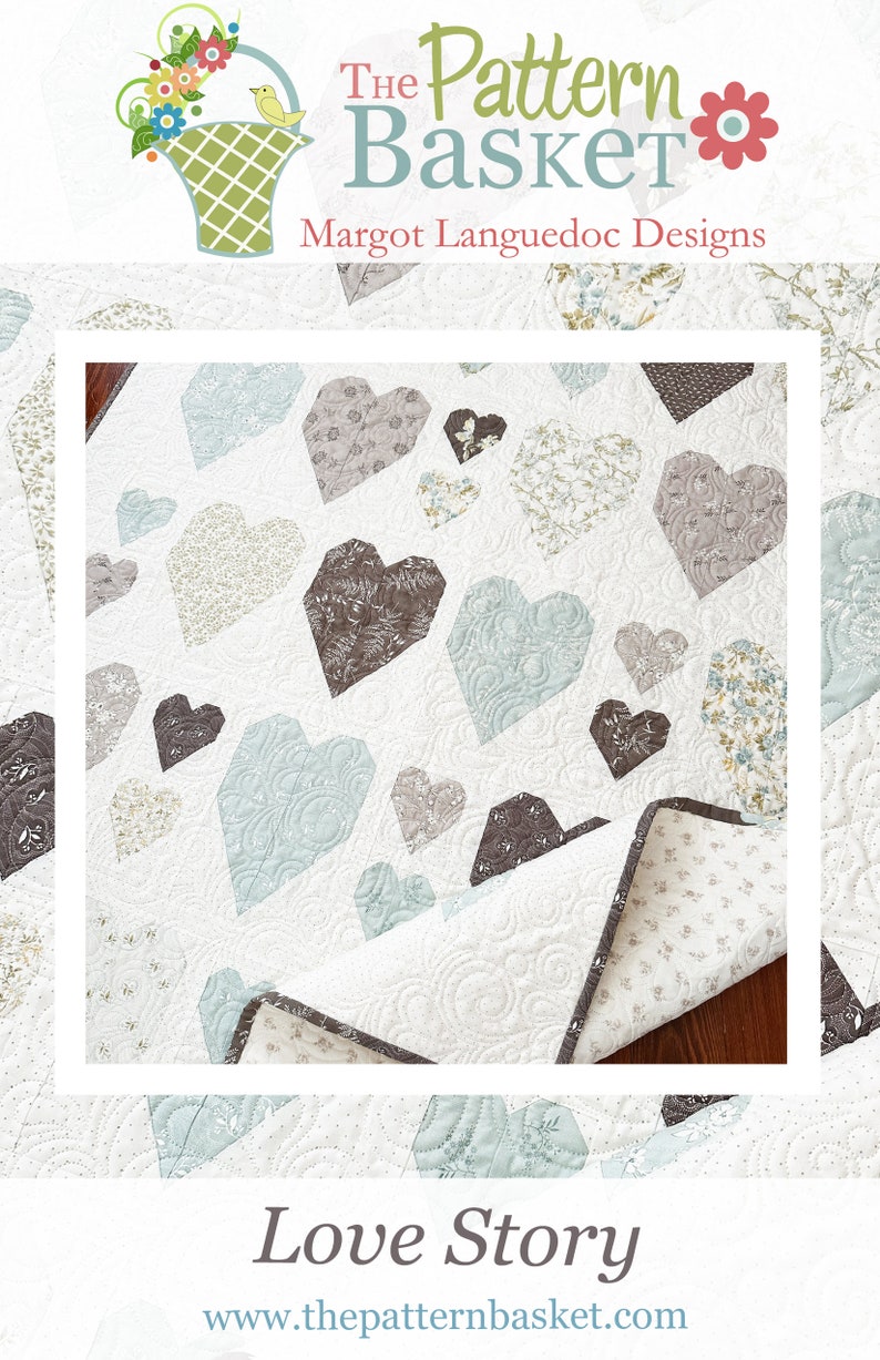 Love Story Heart Quilt Pattern PDF The Pattern Basket image 6