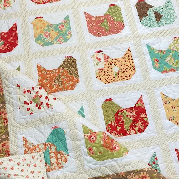 Hen Quilt Pattern | Nesting Quilt Pattern PDF The Pattern Basket