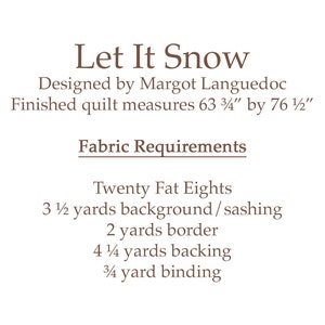 Let it Snow Quilt Pattern PDF The Pattern Basket image 2