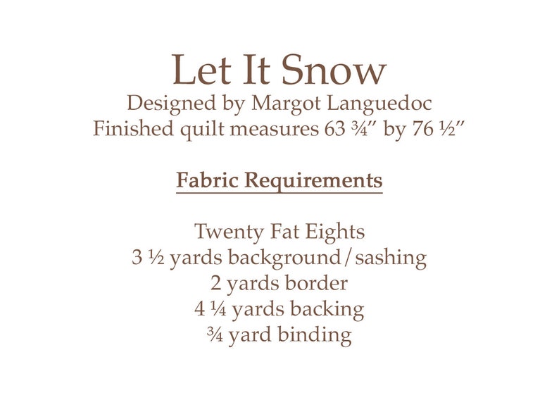 Let it Snow Quilt Anleitung PDF The Pattern Basket Bild 2