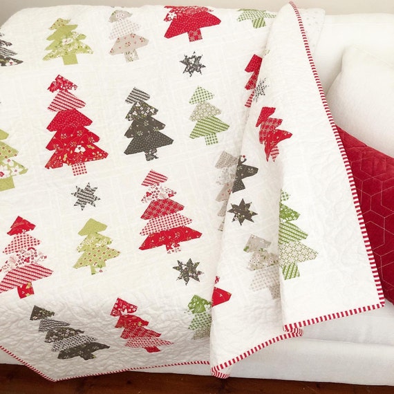 Christmas Tree With Stars Quilt Pattern Tis the Season Quilt - Etsy