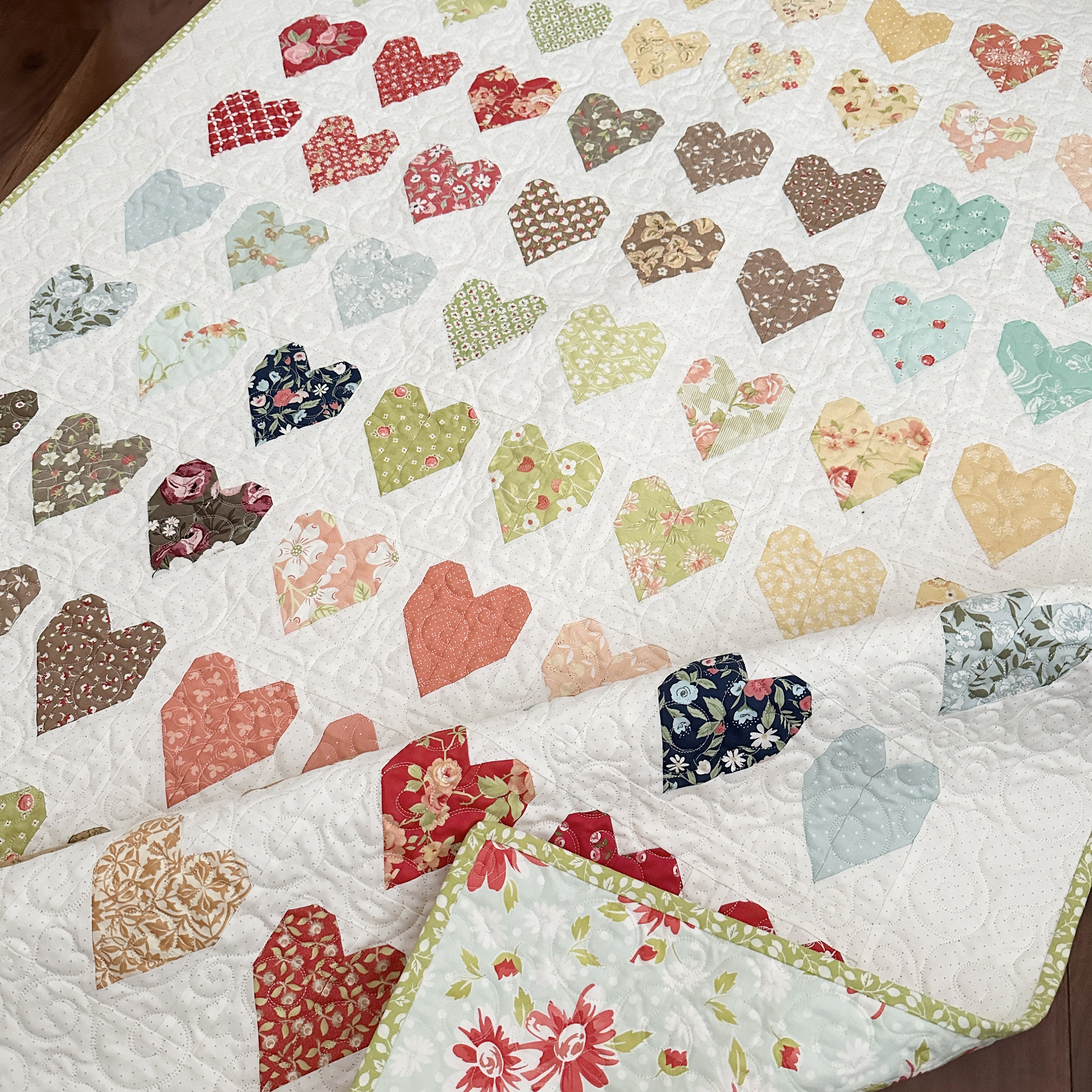 Sweethearts | Heart Quilt Pattern PDF | The Pattern Basket